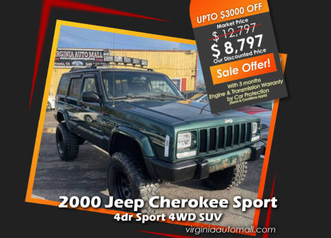 2000 Jeep Cherokee for sale at Virginia Auto Mall in Woodford VA