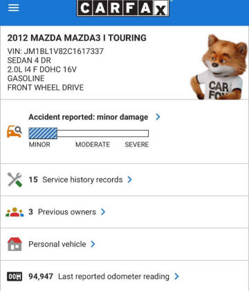 2012 Mazda MAZDA3 i Touring