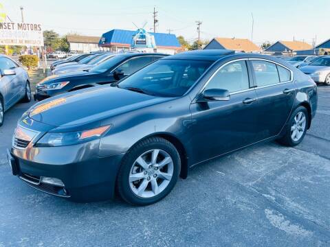2013 Acura TL for sale at Sunset Motors in Manteca CA