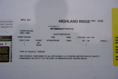 2026 Highland Ridge Open Range