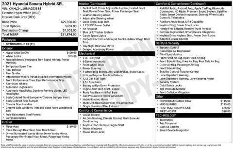 2021 Hyundai Sonata Hybrid SEL