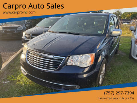 2012 Chrysler Town and Country for sale at Carpro Auto Sales in Chesapeake VA