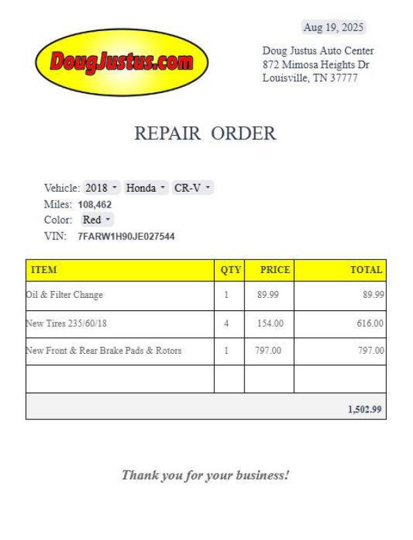 2018 Honda CR-V Touring