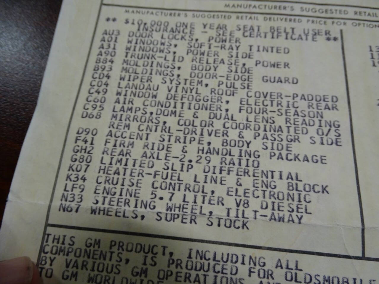 1985 Oldsmobile Cutlass Supreme 41