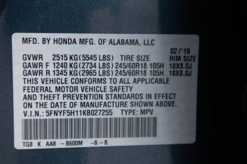 2019 Honda Pilot LX