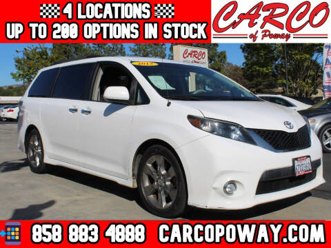 2013 Toyota Sienna for sale at CARCO SALES & FINANCE - CARCO OF POWAY in Poway CA