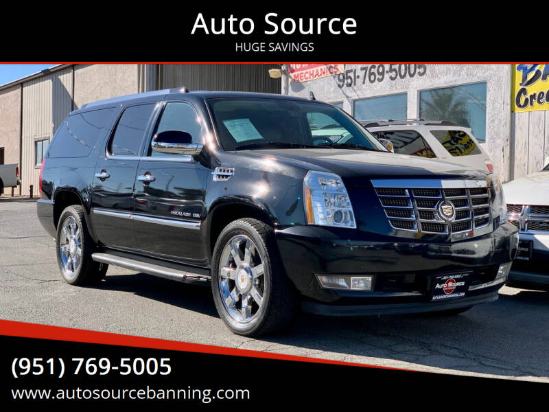 2013 Cadillac Escalade ESV for sale at Auto Source in Banning CA
