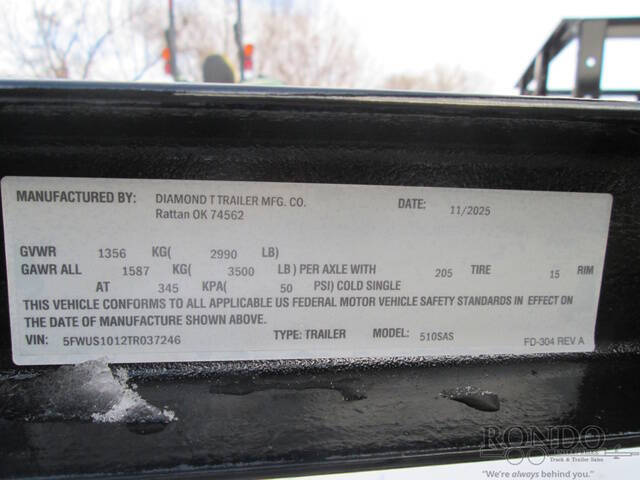 2026 Diamond T Single Axle Utility 510SAS