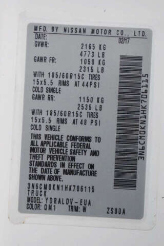 2017 Nissan NV200 SV