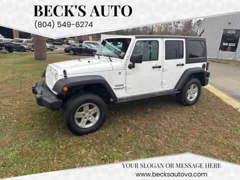 2013 Jeep Wrangler Unlimited for sale at Beck's Auto in Chesterfield VA