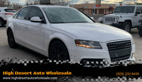 2010 Audi A4 for sale at High Desert Auto Wholesale in Albuquerque NM