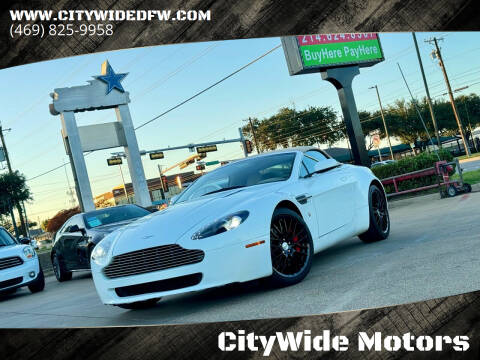 2009 Aston Martin V8 Vantage for sale at CityWide Motors in Garland TX