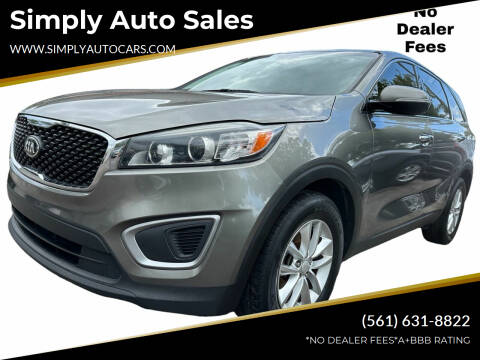 2016 Kia Sorento for sale at Simply Auto Sales in Palm Beach Gardens FL