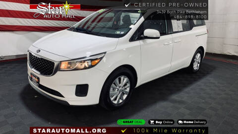 2018 Kia Sedona for sale at STAR AUTO MALL 512 in Bethlehem PA