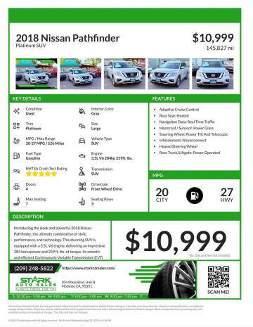 2018 Nissan Pathfinder Platinum