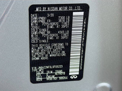 2020 Infiniti QX80 Luxe