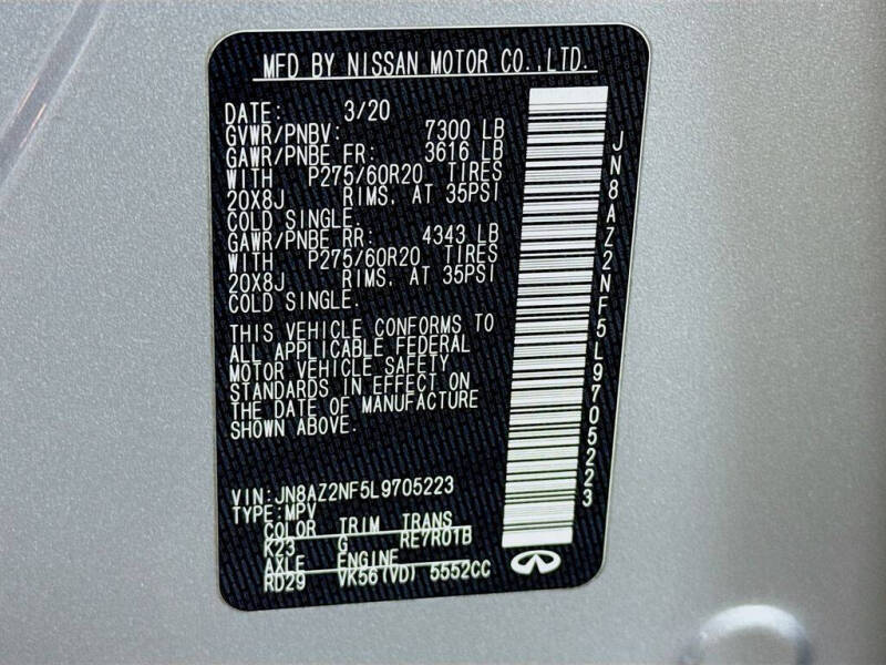 2020 Infiniti QX80 Luxe