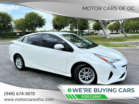 2017 Toyota Prius for sale at Motor Cars of OC in Costa Mesa CA