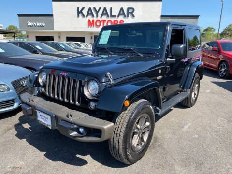 2017 Jeep Wrangler for sale at KAYALAR MOTORS in Houston TX