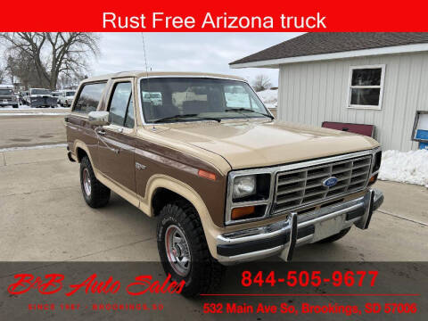 1985 Ford Bronco for sale at B & B Auto Sales in Brookings SD