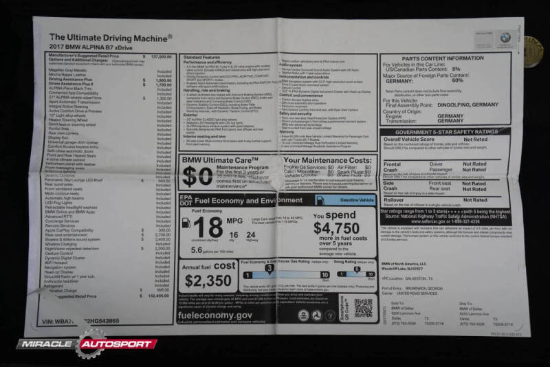 2017 BMW 7 Series ALPINA B7 xDrive