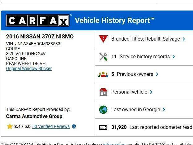 2016 Nissan 370Z NISMO