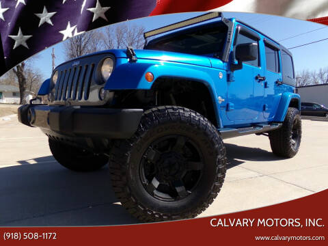 2014 Jeep Wrangler Unlimited for sale at Calvary Motors, Inc. in Bixby OK