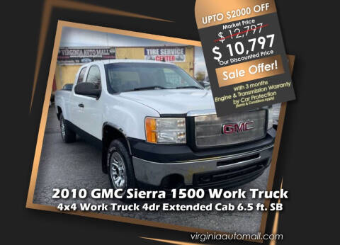 2010 GMC Sierra 1500 for sale at Virginia Auto Mall in Woodford VA