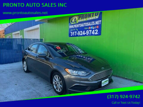 2017 Ford Fusion for sale at PRONTO AUTO SALES INC in Indianapolis IN