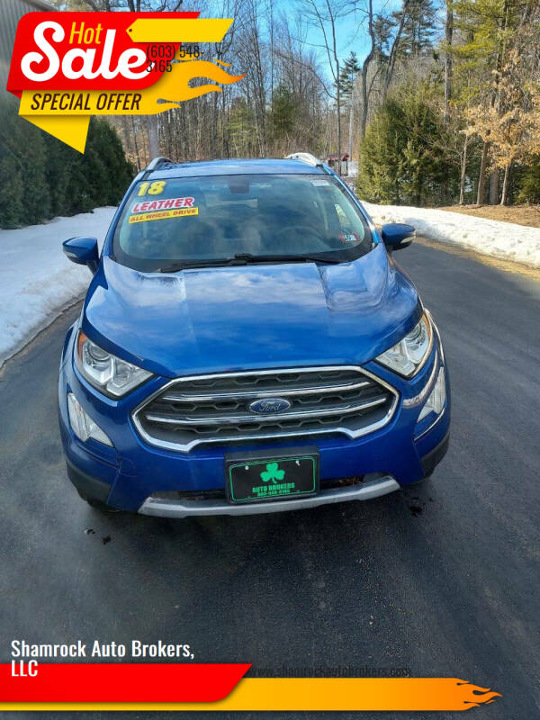 2018 Ford EcoSport for sale at Shamrock Auto Brokers, LLC in Belmont NH