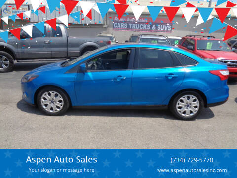 2012 Ford Focus for sale at Aspen Auto Sales in Wayne MI