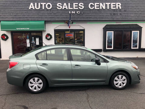 2016 Subaru Impreza for sale at Auto Sales Center Inc in Holyoke MA