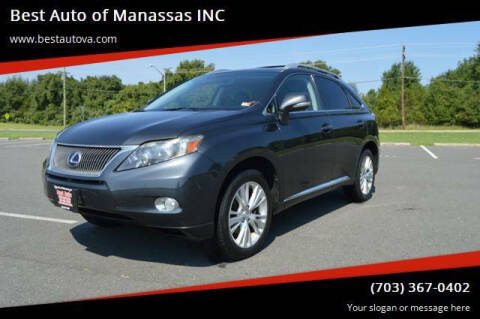 2010 Lexus RX 450h for sale at Best Auto of Manassas INC in Manassas VA