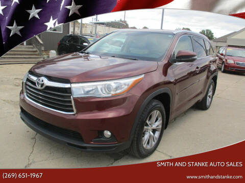 2015 Toyota Highlander for sale at Smith and Stanke Auto Sales in Sturgis MI