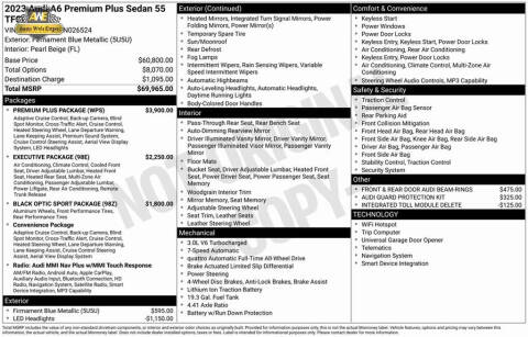 2023 Audi A6 quattro Premium Plus 55 TFSI