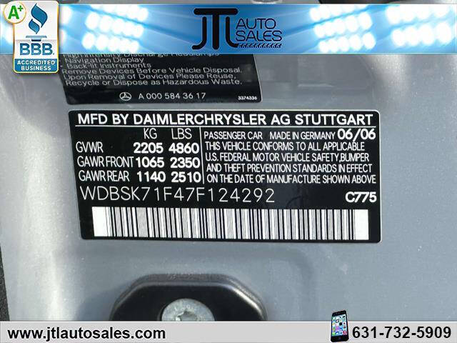 2007 Mercedes-Benz SL-Class SL 550