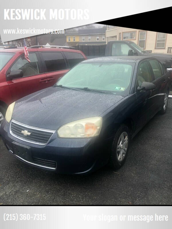 2006 Chevrolet Malibu for sale at KESWICK MOTORS in Glenside PA