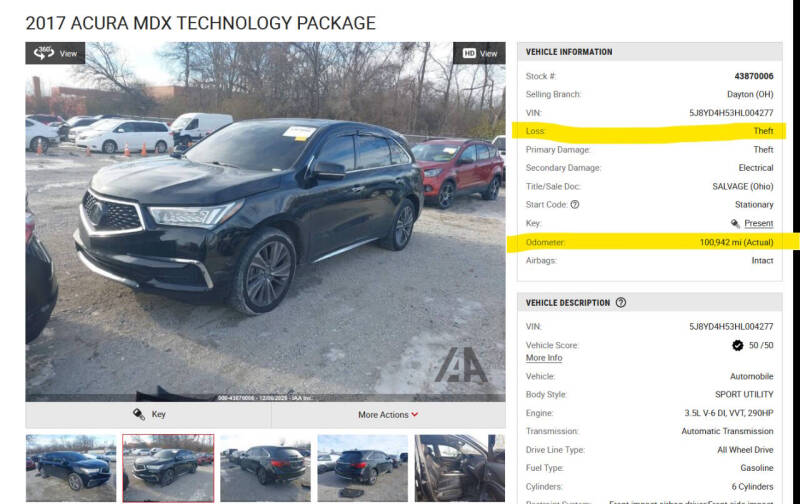 2017 Acura MDX SH-AWD w/Tech