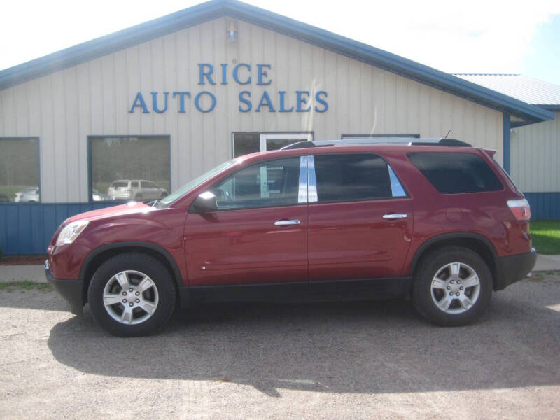 2010 GMC Acadia for sale at Rice Auto Sales in Rice MN