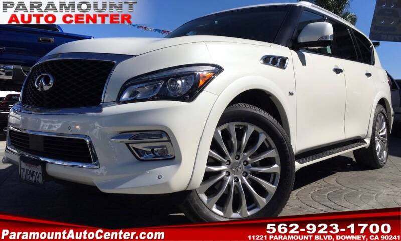 2016 Infiniti QX80 for sale at PARAMOUNT AUTO CENTER in Downey CA