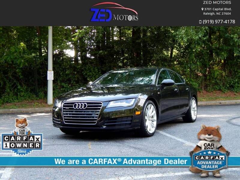 2015 Audi A7 for sale at Zed Motors in Raleigh NC
