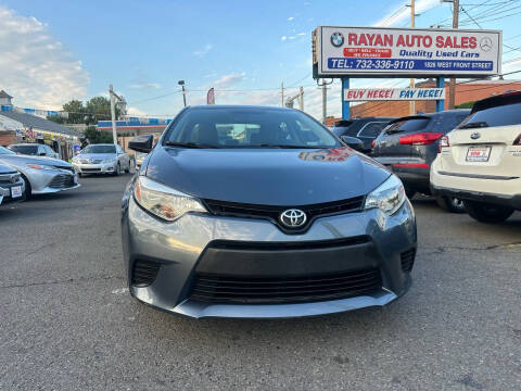 2014 Toyota Corolla for sale at Rayan Auto Sales in Plainfield NJ