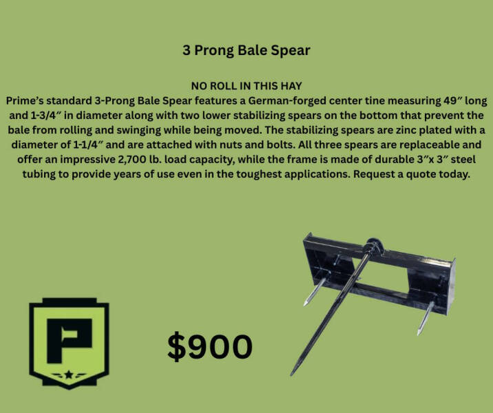 2025 PRIME 3 Prong Bale Spear