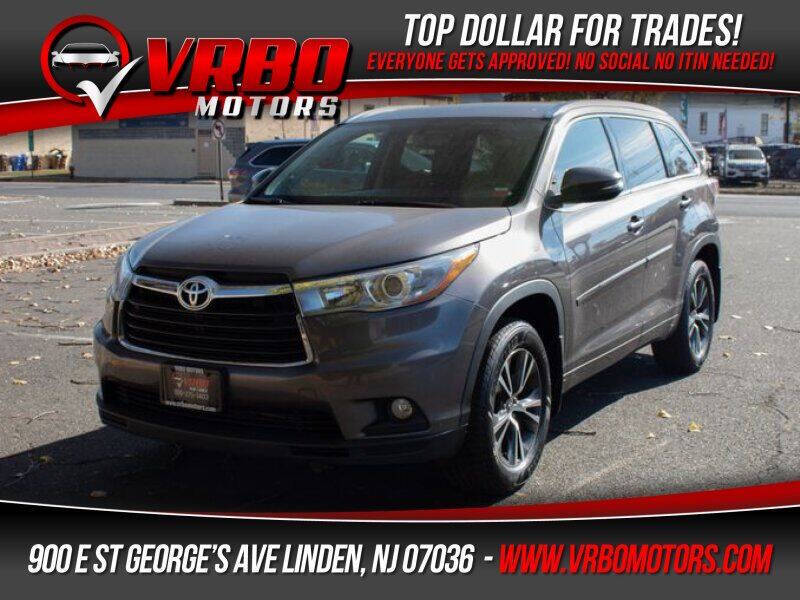 2016 Toyota Highlander for sale at Vrbo Motors in Linden, NJ