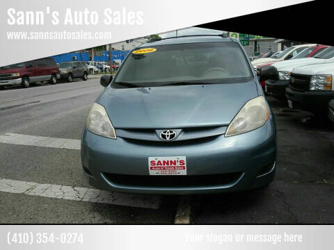 2008 Toyota Sienna for sale at Sann's Auto Sales in Baltimore MD