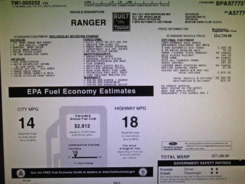 2011 Ford Ranger