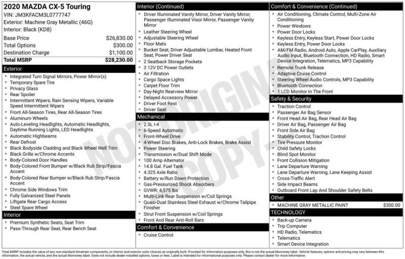 2020 Mazda CX-5 Touring