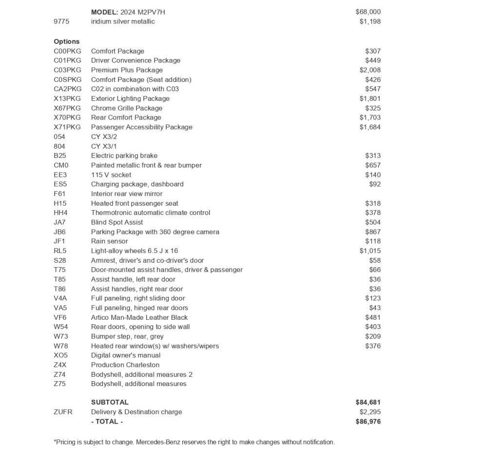 2024 Mercedes-Benz Sprinter for sale at New Sprinter Vans in Fort Mitchell, KY