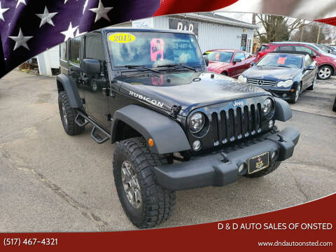 2015 Jeep Wrangler Unlimited for sale at D & D Auto Sales Of Onsted in Onsted MI
