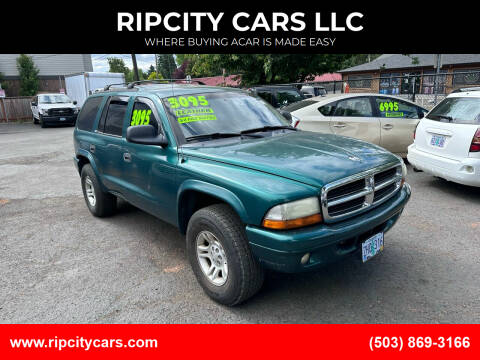 2002 Dodge Durango for sale at RIPCITY CARS LLC in Portland OR